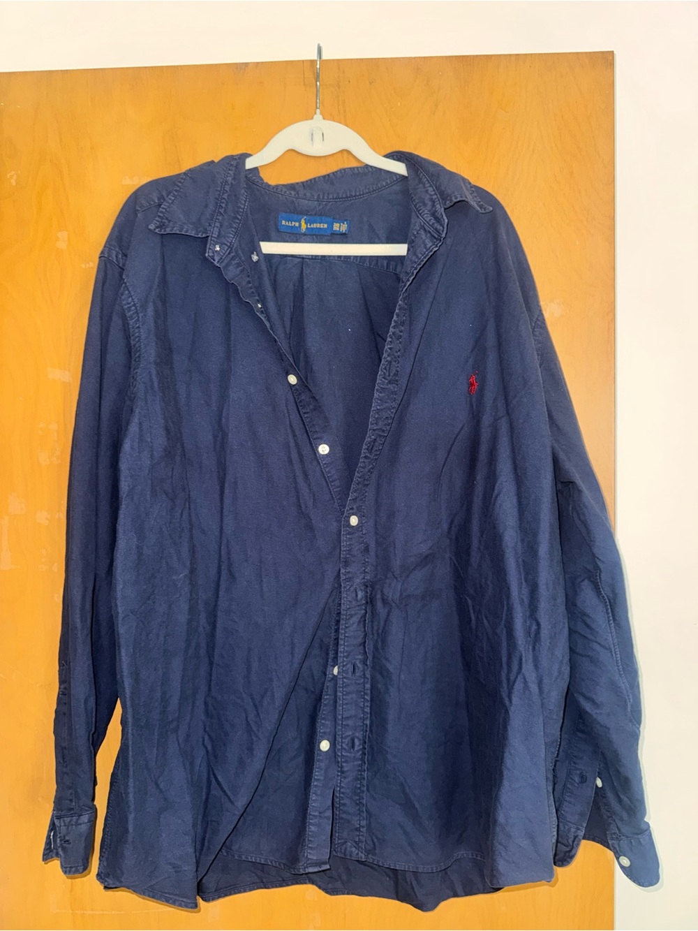 Ralph Lauren Navy Long-Sleeve Button Shirt Jacket